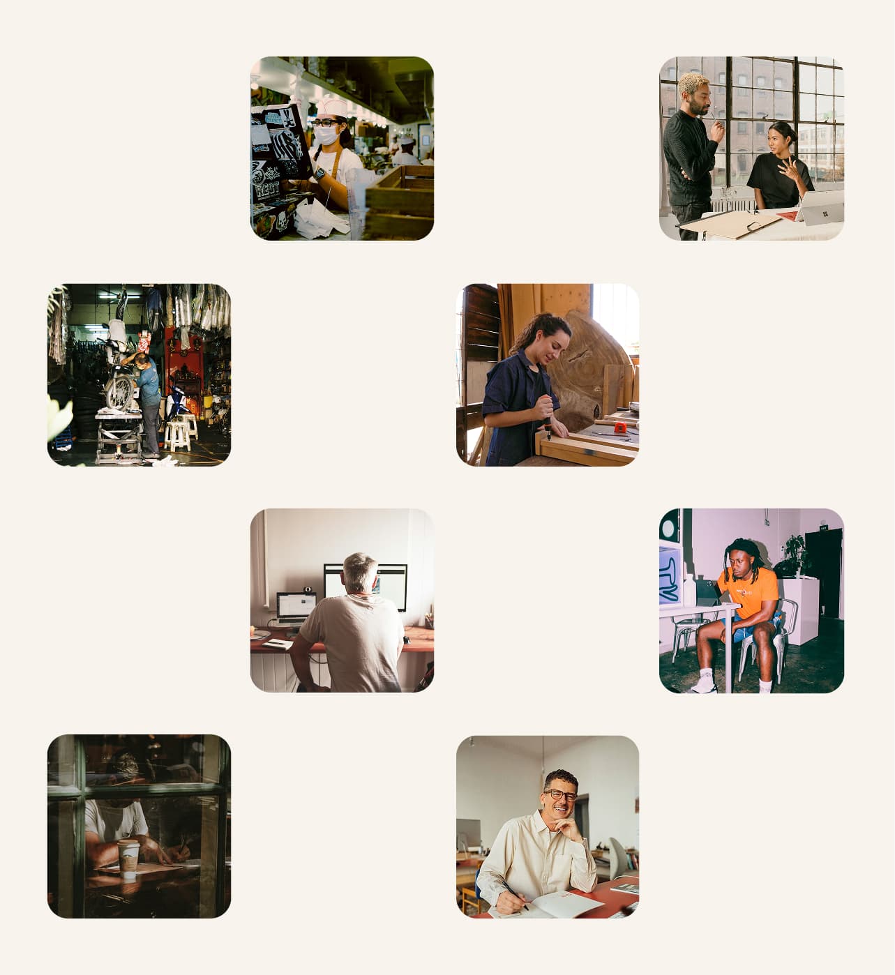 Business owner working